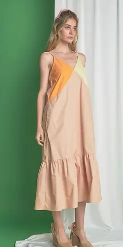 English Factory COLOR BLOCK MAXI DRESS