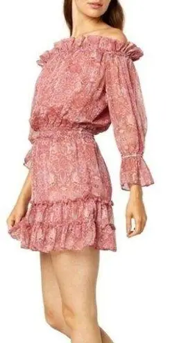 MISA Los Angeles  Washed Rose Pink Danae Floral Blouson Mini Dress Sz XS NWT