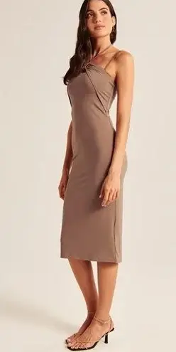 Abercrombie & Fitch Brown Halter Midi Dress