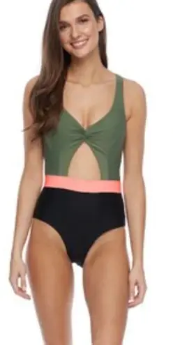 Body Glove NEW one piece swimsuit green black, women's XS