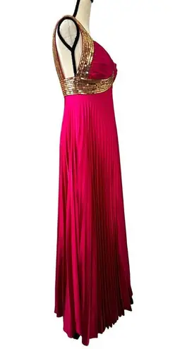 Tiffany Designs Y2K Prom Dress Sequin Formal Gown Hot Pink Womens Size 6 Maxi