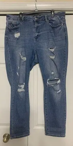 Judy Blue  High rise Distressed Boyfriend Fit Jeans Women’s Size 20W (X22)