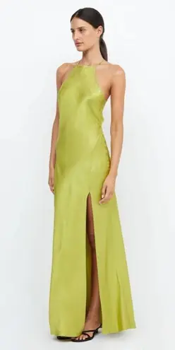 Bec & Bridge Teresa Halter Strappy Maxi Dress Wasabi Green Womens Size 10