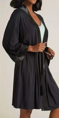 Faceplant Dreams Kimono Bamboo Robe in Black ~ Size S/M 💛🍄