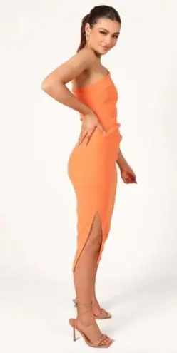 Petal and Pup  Nadene Orange One Shoulder Midi Dress 2