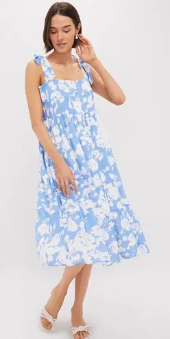 NWT Tuckernuck Hyacinth House Lupine Midi in Blue & White Floral Tank Dress S