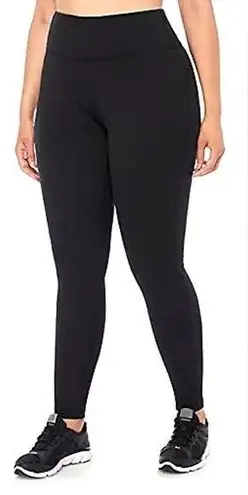 Waisted Tummy Control Workout Leggings Yoga Pants Black Size 3X