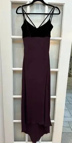 Vintage Zum Zum Niki Livas 90’s Size 11 12 Velvet Bust Formal Plum Gown Dress Purple