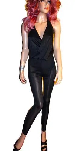 Blanc Black Halter Jumpsuit S