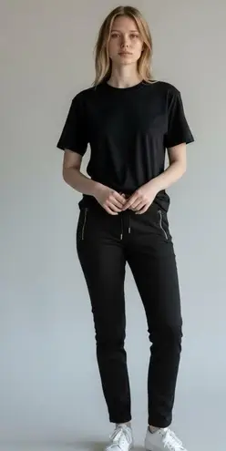 Sweaty Betty Sweatty Betty London Jogger Size XS Short Black Athletisure Track Pant Zip Ankle