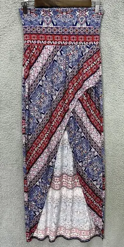 Joe Benbasset Skirt Small Boho Paisley High Slit Festival Y2K Stretch Indie