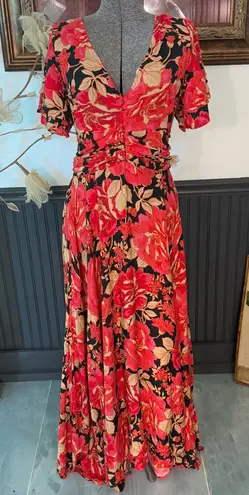 Abel the label Anthropologie Bright Floral Bohemian Maxi Dress ~ size XS ππ - Image 1