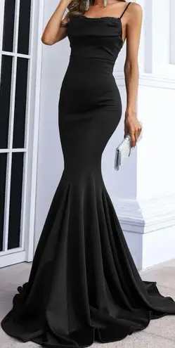 Boutique Black Bodycon With Sequin Bust Prom Dress 