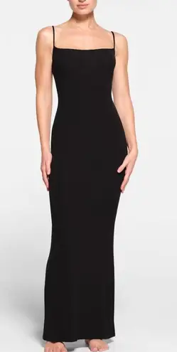 SKIMS NWT black ribbed Soft Lounge Long Slip Dress size 4XL
