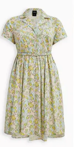 Disney  Tinker Bell Button Up Short Sleeve Swing Dress Pockets Torrid Sz 10 🧡🎀 - Image 1