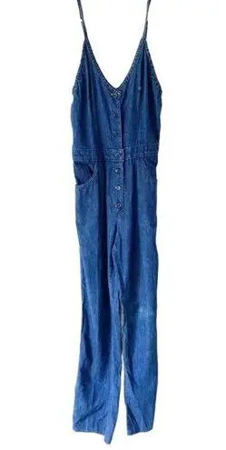Landlubber Vintage Iconic 70s Denim Jean Bib Overalls disco size small Blue