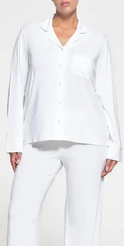 SKIMS Spa Button Up Sleep Top in Snow Size 2X NWT