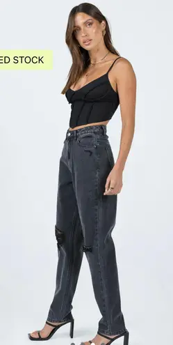 Princess Polly high waisted mom jeans Black us size 2