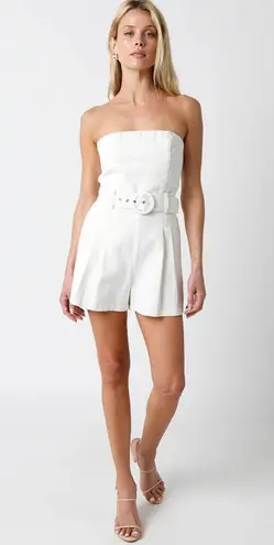 Olivaceous High Hopes Belted Romper