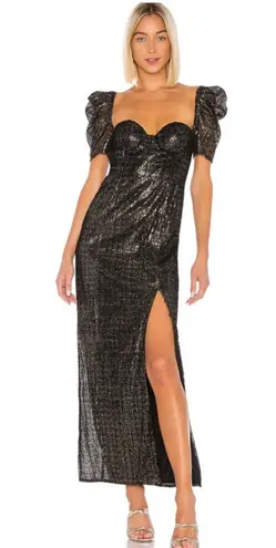 House of Harlow Floriana maxi dress black