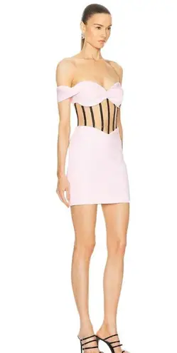 RTA For FWRD Evie Mini Dress in Festive Pink Medium New Womens Corset Party