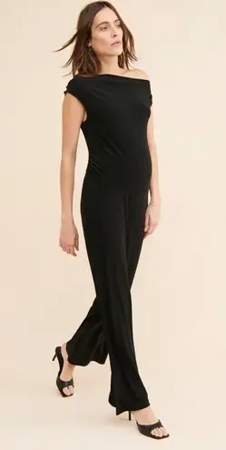 Yumi Kim BLACK VIRGINIA MATERNITY POSTPARTUM WIDE LEG JUMPSUIT EUC SIZE S