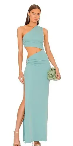 Michael Costello  X revolve decked maxi dress in teal