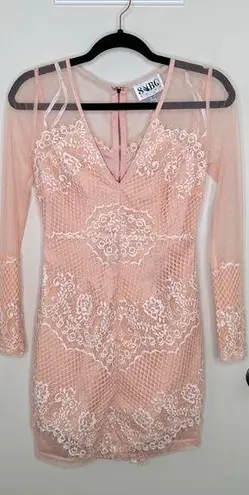 Sabo Skirt NWT  Peach Lace Mini Dress