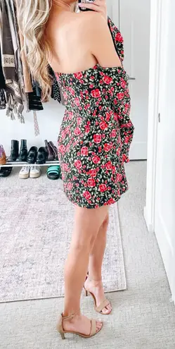 C/MEO COLLECTIVE Revolve Rose Floral Off the Shoulder Mini Dress