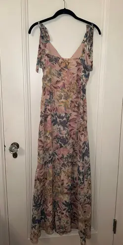 Melrose and Market Floral Printed Maxi Dress with Tie Straps