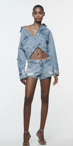 ZARA Distressed Denim Jacket