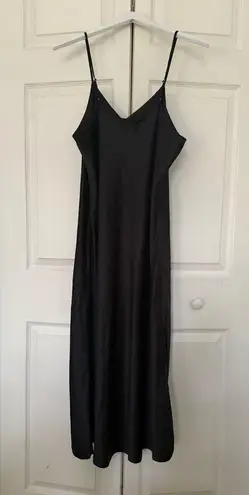 Cheibear Satin Pajama Dress Camisole Midi Nightdress V