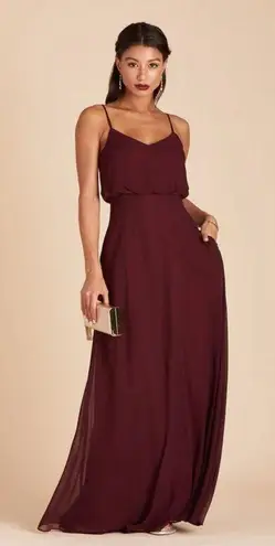 Birdy Grey  Gwennie Bridesmaid Dress in Chiffon Cabernet Size Large NWT