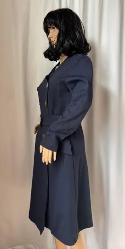 Vintage OOAK Navy coat dress double