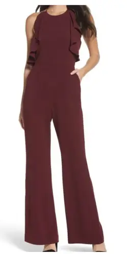 Charles Henry ruffle halter jumpsuit raisen size Large