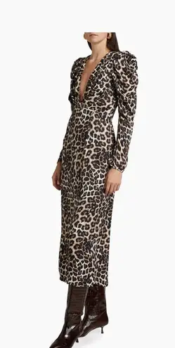 Farm Rio Cream Natural Skin Lenzing™ Ecovero™ Viscose Midi Dress, Small, $230