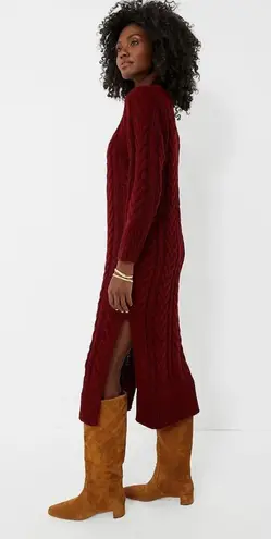 Tuckernuck NWT Hyacinth House Maddox in Maroon Cable Knit Midi Sweater Dress M