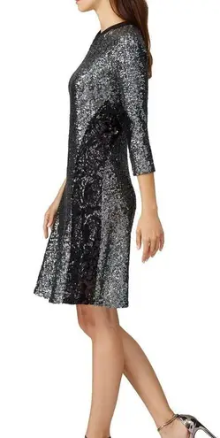 Koche Collective Koche Sequin Football Tee T-Shirt Dress Metallic Silver Grey Blue Purple size 10