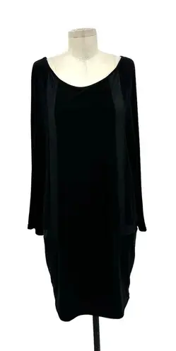 Clara Sun Woo Black with Gray Stripe Signature Tunic Dress Size Medium