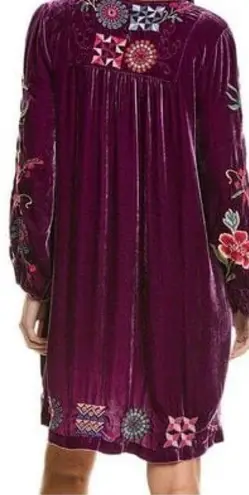 Johnny Was Nikkola heavily embroidered velvet shift dress NWT (oversized)
