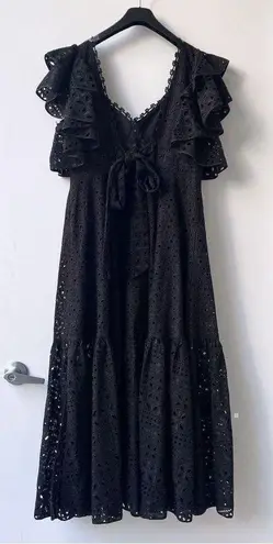 Charo Ruiz Ibiza Linda Ruffled Broderie Anglaise Midi Dress