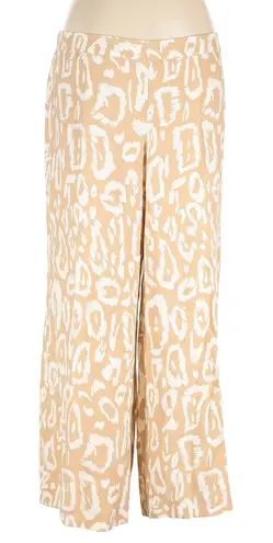 [Lafayette 148 New York] Camel Animal Print Tan Riverside Wide Leg Pants Size XL thumbnail 1