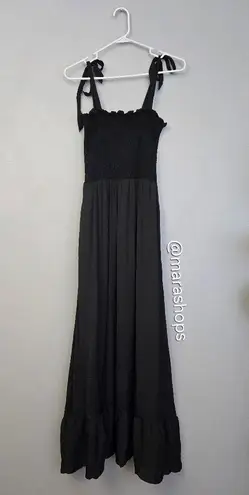 Summersalt The Silky Lux Smocked Maxi Dress Black