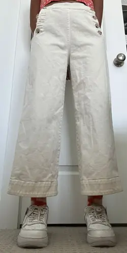 Loft White Wide Leg Jeans