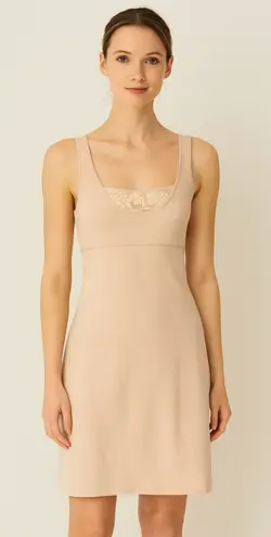 FIT Figure Improving Technology Bodysuit Dress slip Color Tan Beige size Medium - Image 1