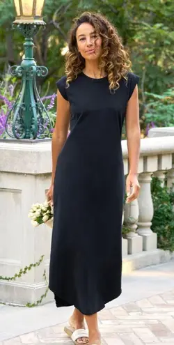 Frank & Eileen $178 Cory Vintage Muscle Tee Maxi Jersey Dress Deep Blue