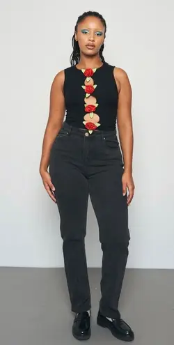 Fashion Brand Company NWT TALL Nap Jeans For Big Butts Black Denim size XL