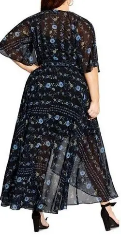 City Chic NWOT Floral Wrap Maxi Dress Size 14