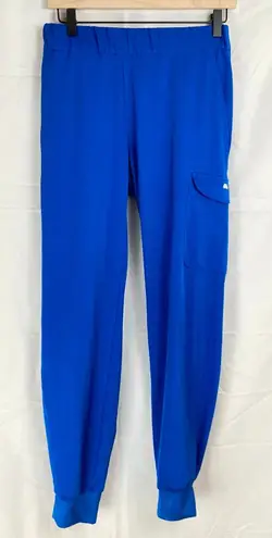 Moxie Scrubs Womens XS Royal Blue Mid Rise Cargo Jogger Scrub Pants Medical