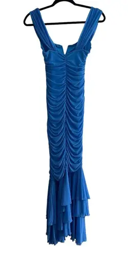 Michael Costello X Revolve Hilary Ruched Gown In Pale Blue